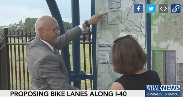 Proposed bike lanes along I-40 could reduce congestion, boost economy