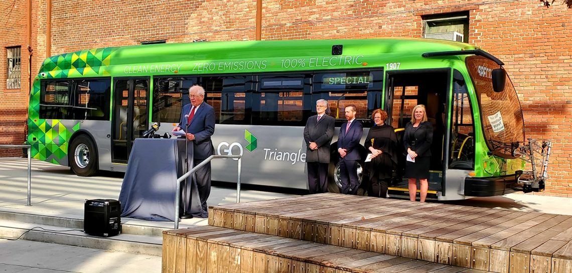 GoTriangle debuts Triangle's First Regional Electric Buses - Sig4Wake